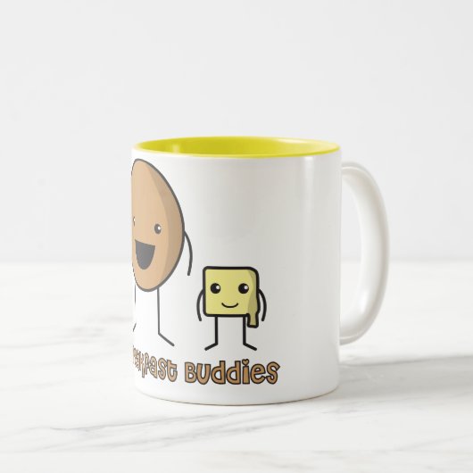 Frühstücks-Freund-Tasse Zweifarbige Tasse (VorderseiteRechts)