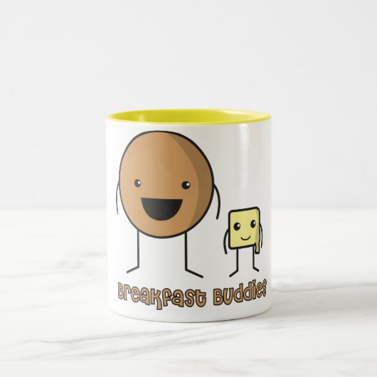 Frühstücks-Freund-Tasse Zweifarbige Tasse (Mittel)