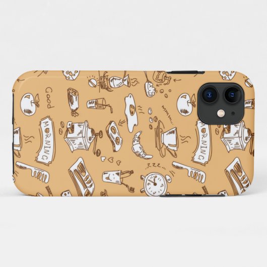 Frühstücks-Muster 2 Case-Mate iPhone Hülle (Rückseite (Horizontal))