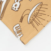 Frühstücks-Muster 2 Fleecedecke (Ecke)