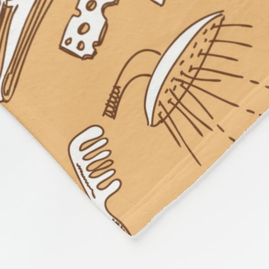 Frühstücks-Muster 2 Fleecedecke (Ecke)