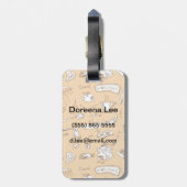 Frühstücks-Muster 2 Gepäckanhänger (Rückseite vertikal)