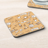 Frühstücks-Muster 2 Getränkeuntersetzer (Linke Seite)