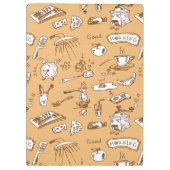 Frühstücks-Muster 2 Klemmbrett (Rückseite)