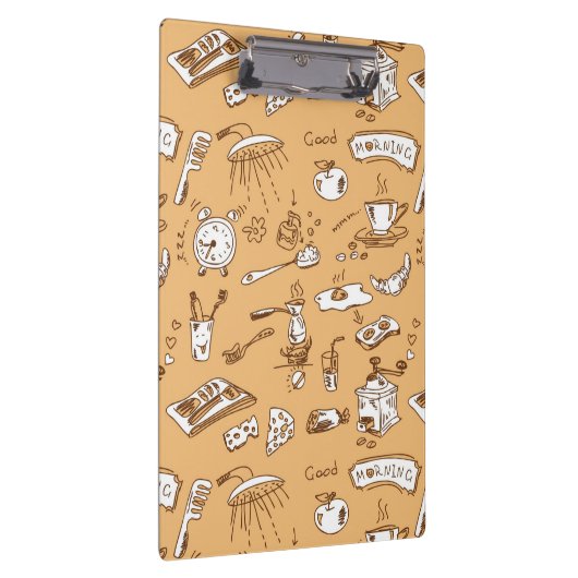 Frühstücks-Muster 2 Klemmbrett (Rechts)