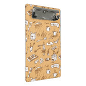 Frühstücks-Muster 2 Mini Klemmbrett (Schrägansicht)