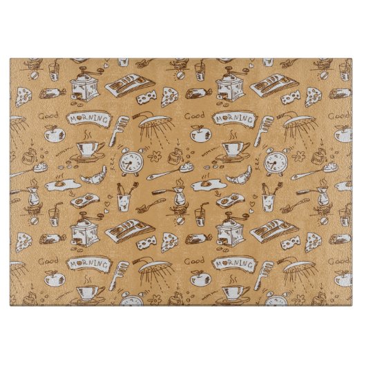 Frühstücks-Muster 2 Schneidebrett (Vorderseite)