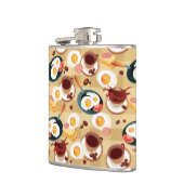 Frühstücks-Muster 3 Flachmann (Links)