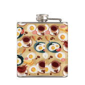 Frühstücks-Muster 3 Flachmann (Rückseite)