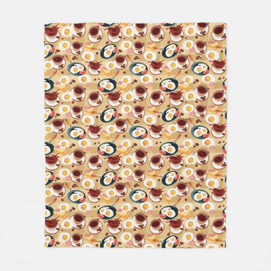 Frühstücks-Muster 3 Fleecedecke (Vorderseite)
