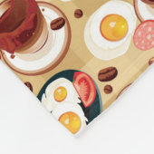 Frühstücks-Muster 3 Fleecedecke (Ecke)