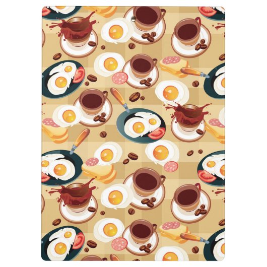Frühstücks-Muster 3 Klemmbrett (Rückseite)