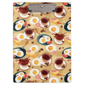 Frühstücks-Muster 3 Klemmbrett (Vorderseite)