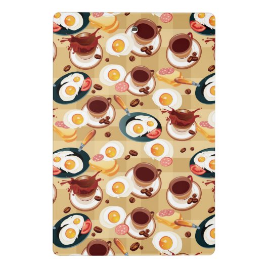 Frühstücks-Muster 3 Mini Klemmbrett (Rückseite)