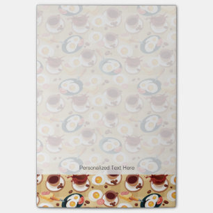 Frühstücks-Muster 3 Post-it Klebezettel