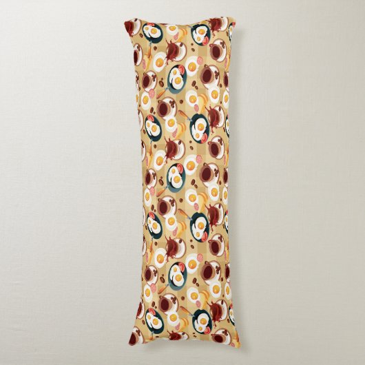 Frühstücks-Muster 3 Seitenschläferkissen (Vorderseite Vertikal)