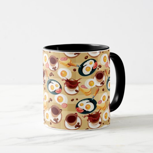 Frühstücks-Muster 3 Tasse (VorderseiteRechts)