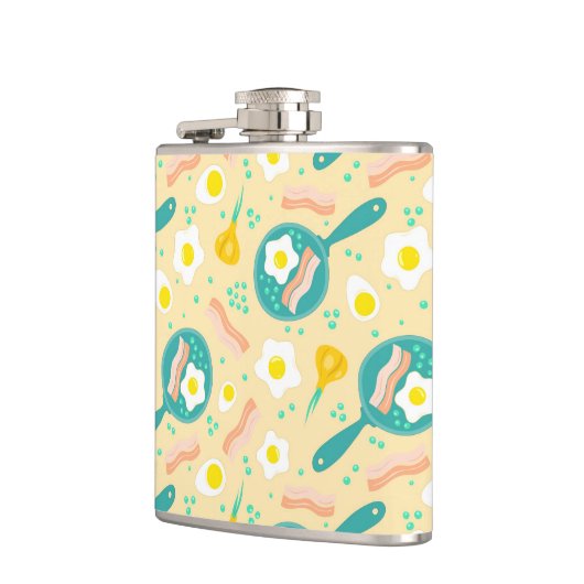 Frühstücks-Muster Flachmann (Links)