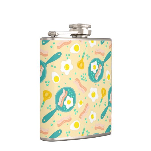 Frühstücks-Muster Flachmann (Rechts)