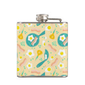 Frühstücks-Muster Flachmann (Rückseite)