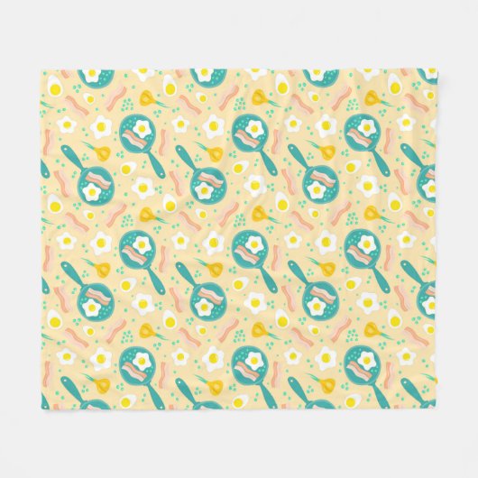 Frühstücks-Muster Fleecedecke (Vorderseite (Horizontal))