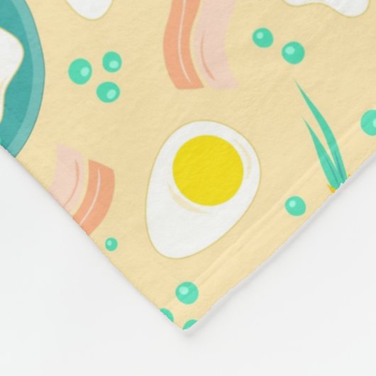 Frühstücks-Muster Fleecedecke (Ecke)