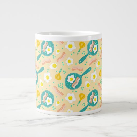 Frühstücks-Muster Jumbo-Tasse (Vorderseite)