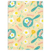 Frühstücks-Muster Klemmbrett (Rückseite)