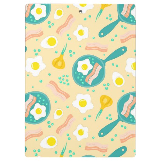 Frühstücks-Muster Klemmbrett (Rückseite)