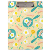 Frühstücks-Muster Klemmbrett (Vorderseite)