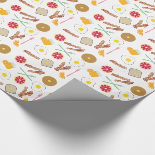 Frühstücks-Muster-Packpapier Geschenkpapier (Ecke)