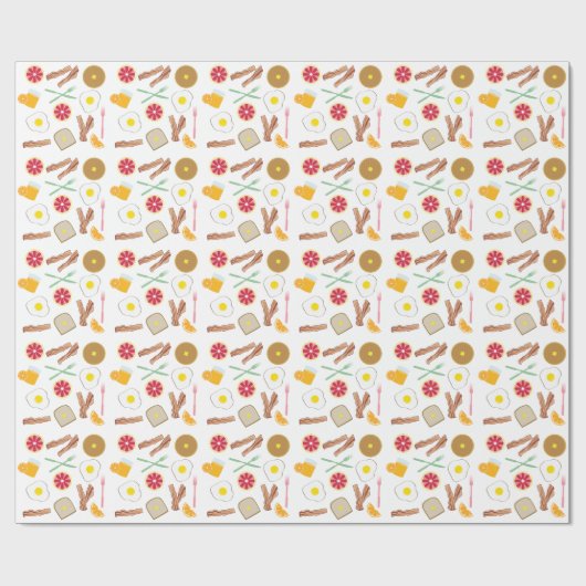 Frühstücks-Muster-Packpapier Geschenkpapier (Flach)