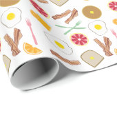 Frühstücks-Muster-Packpapier Geschenkpapier (Rolleneckpunkt)