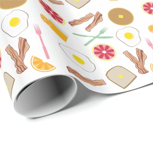 Frühstücks-Muster-Packpapier Geschenkpapier (Rolleneckpunkt)
