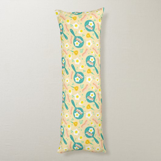 Frühstücks-Muster Seitenschläferkissen (Rückseite (Vertikal))