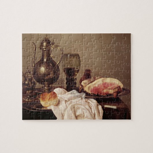 Frühstücks-Stillleben (Öl auf Platte) Puzzle (Horizontal)