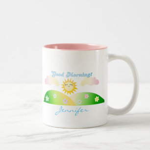 Frühstücks-Tasse des Sonnenscheins des Zweifarbige Tasse