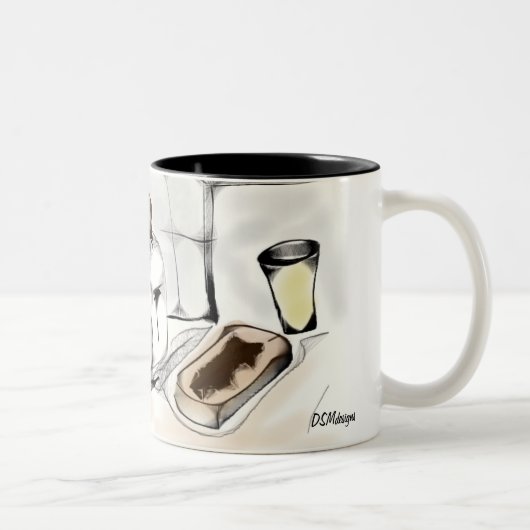 Frühstücks-Tasse Zweifarbige Tasse (Rechts)