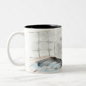 Frühstücks-Tasse Zweifarbige Tasse (Links)