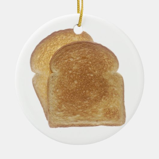 Frühstücks-Toast Keramik Ornament (Vorne)