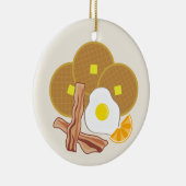 Frühstücks-Verzierungs-Waffeln, Speck und Ei Keramikornament (Rechts)