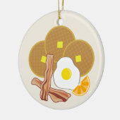 Frühstücks-Verzierungs-Waffeln, Speck und Ei Keramikornament (Links)
