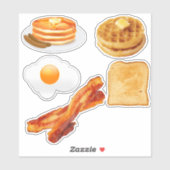 Frühstücksaufkleber Aufkleber (Blatt)