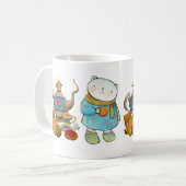 Frühstücksbär mit Tee - Freezing Blue Design Kaffeetasse (Vorderseite Links)