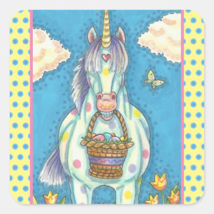FRÜHSTÜCKSBASKET UNICORN, NIEDLICHE HORSE STICKERS