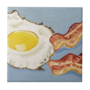Frühstücksbild Bacon and Egg Fliese
