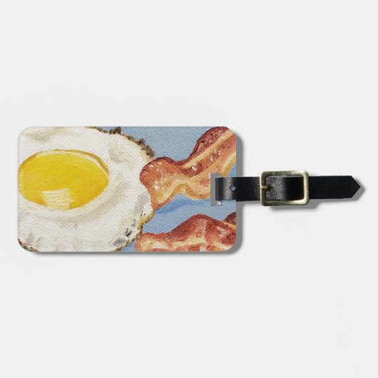 Frühstücksbild Bacon and Egg Gepäckanhänger (Vorderseite horizontal)