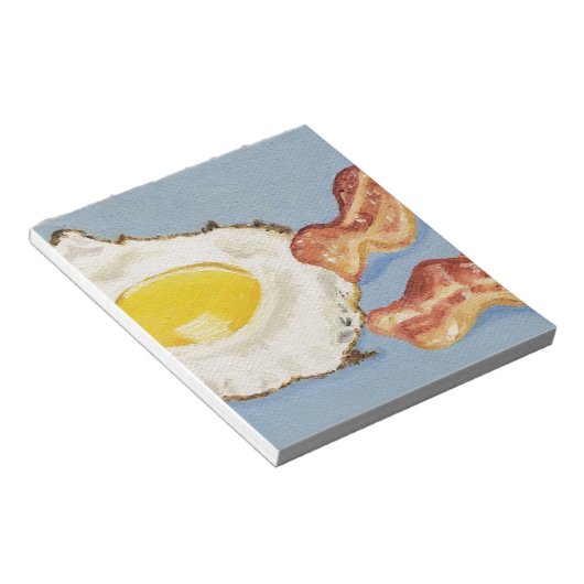 Frühstücksbild Bacon and Egg Notizblock (angewinkelt)
