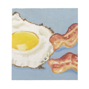 Frühstücksbild Bacon and Egg Notizblock