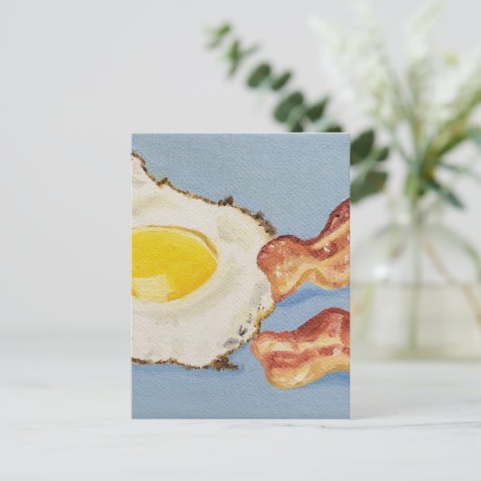 Frühstücksbild Bacon and Egg Postkarte (Stehend Vorderseite)